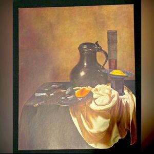 STILL LIFE PEWTER JUG, 17th c Dutch Willem Claeszoon Heda Fine Art Print Vintage